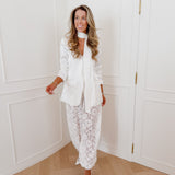 White Broderie Manon Trouser