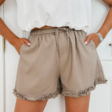 Brown Frill Mayan Short