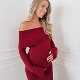 Wine Red Caroline Bandeau Dress