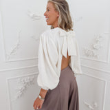 Cream Back Bow Louiza Sweater