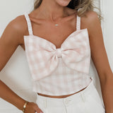 Pink Vichy Big Bow Ellen Top