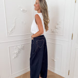 Dark Blue Morgan Heart Back Pocket Jeans