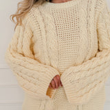 Yellow Cable Oversized Sweater