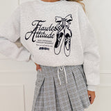 Grey Blue Checked Pleated Skirt