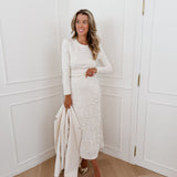 Cream Glorianne Sequin Skirt