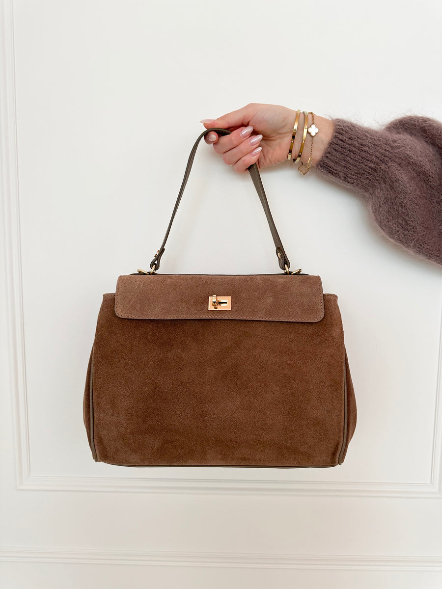 Brown Suede Amira Bag