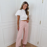 White Franne Two Bow Blouse