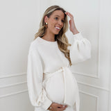 Crème Aimée Belt Dress