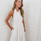White Glynes Halterneck Dress