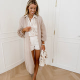 Beige Mohair Cardigan