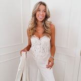 White Marylin Lace Corset Top