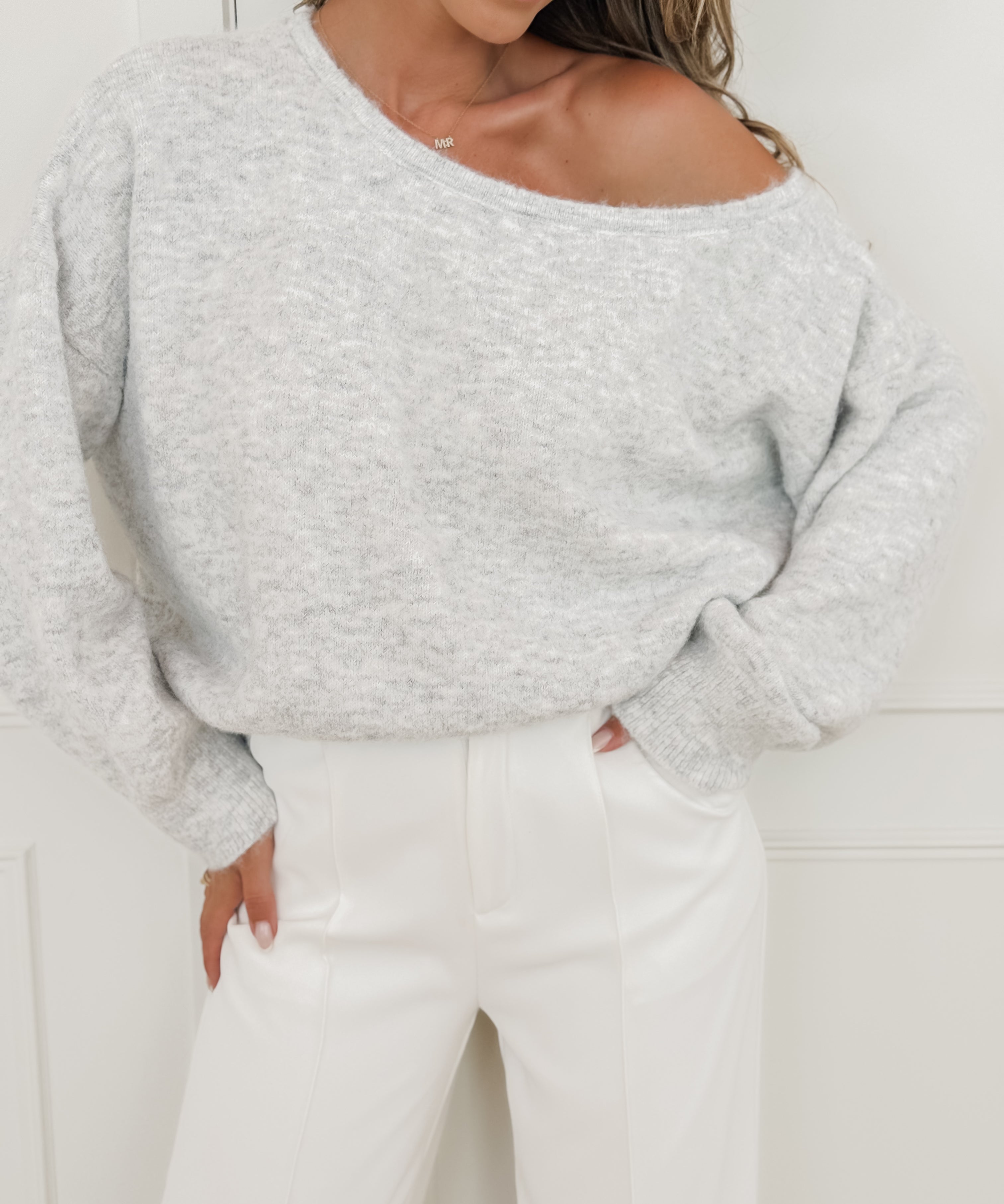 Light Grey Lisanne Basic Sweater