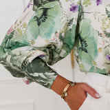 Green Botanic Collar BLOUSE