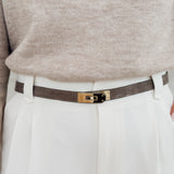 Dark Taupe Suede Clara Belt