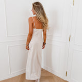 Ivory Satin Melania Dress