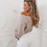Beige Sofia Long Sleeve Sweater