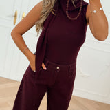 PRE ORDER Bordeaux Lianna Sleeveless Top