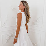 White Filicia Flower Ensemble