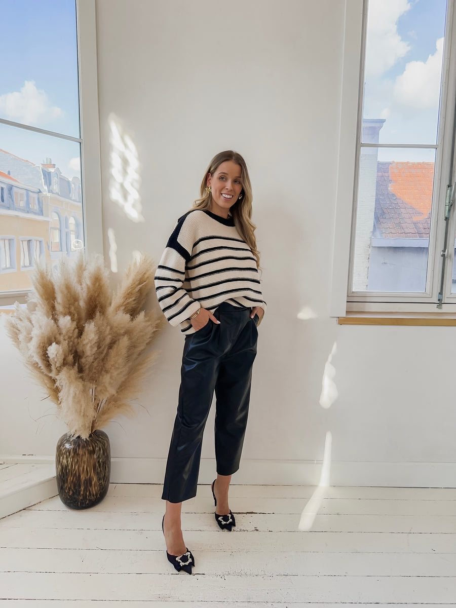 Black Vera Leather Pants