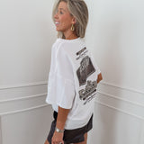 White Brown Oversized Westroad T-Shirt