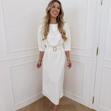 Crème Lotte Belt Dress