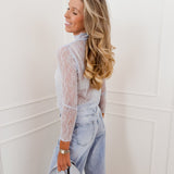 Light Blue Abigail Lace Top