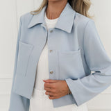 Blue Classy Pocket Jacket