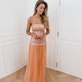 Orange Mermaid Sequin Dress