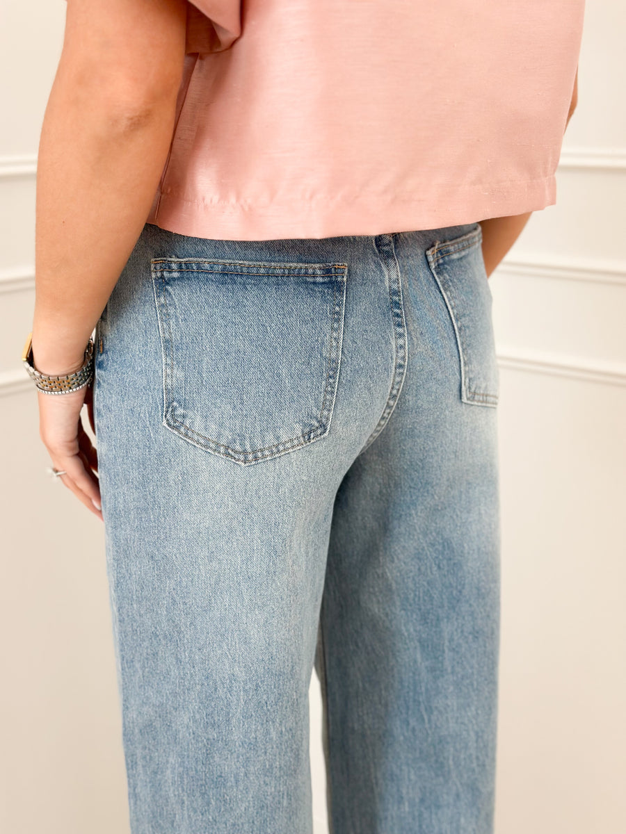 Light Crazy Button Jeans
