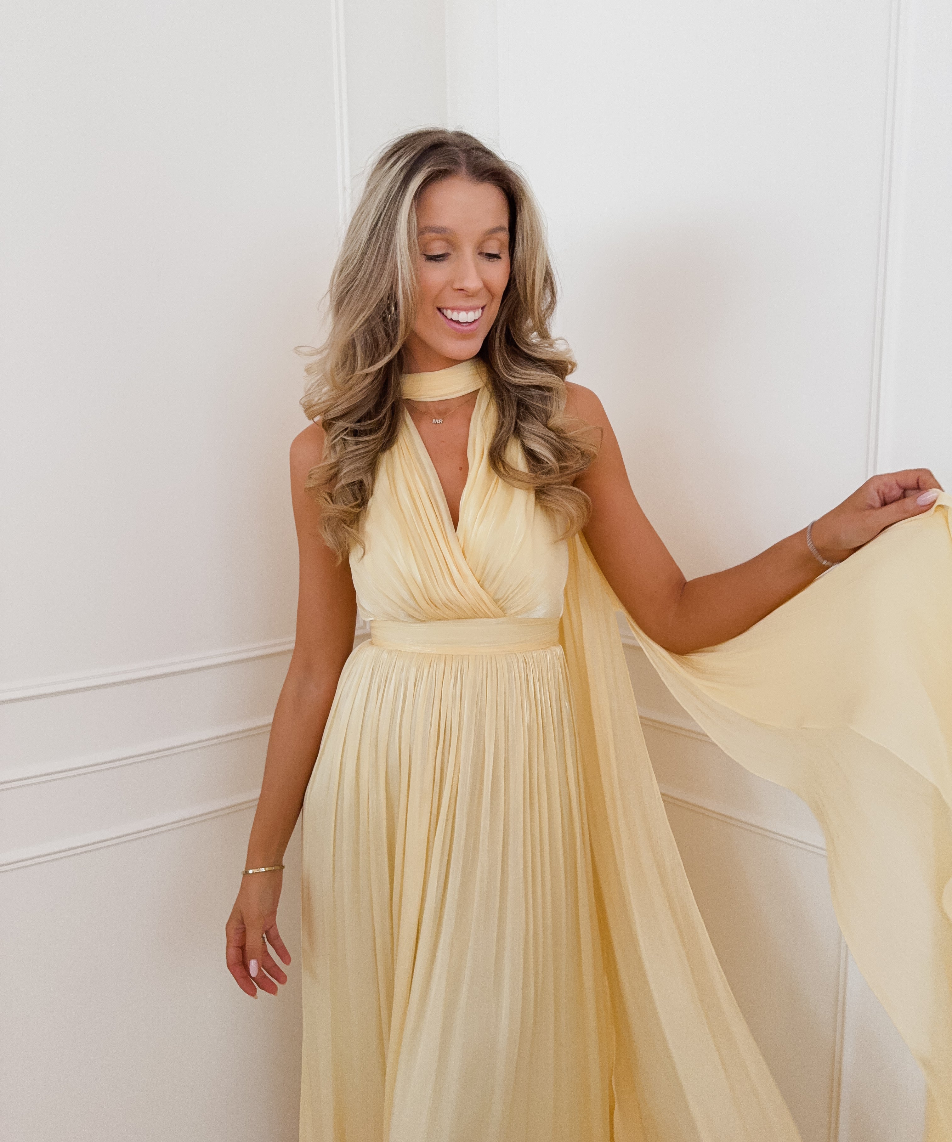 Yellow Long Lien Dress