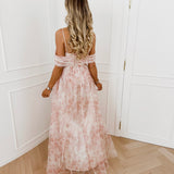 Peach Flower Corset Dress