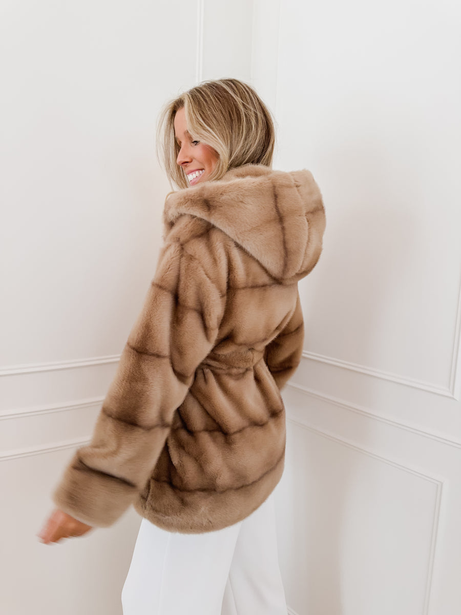 Brown Faux Fur Genevieve Coat