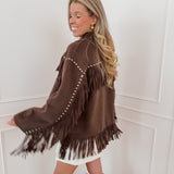 Brown Ginny Studs Jacket