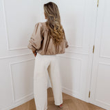 Beige Cropped Benthe Jacket