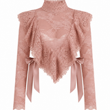 Dusty Rose Amelie Lace Top