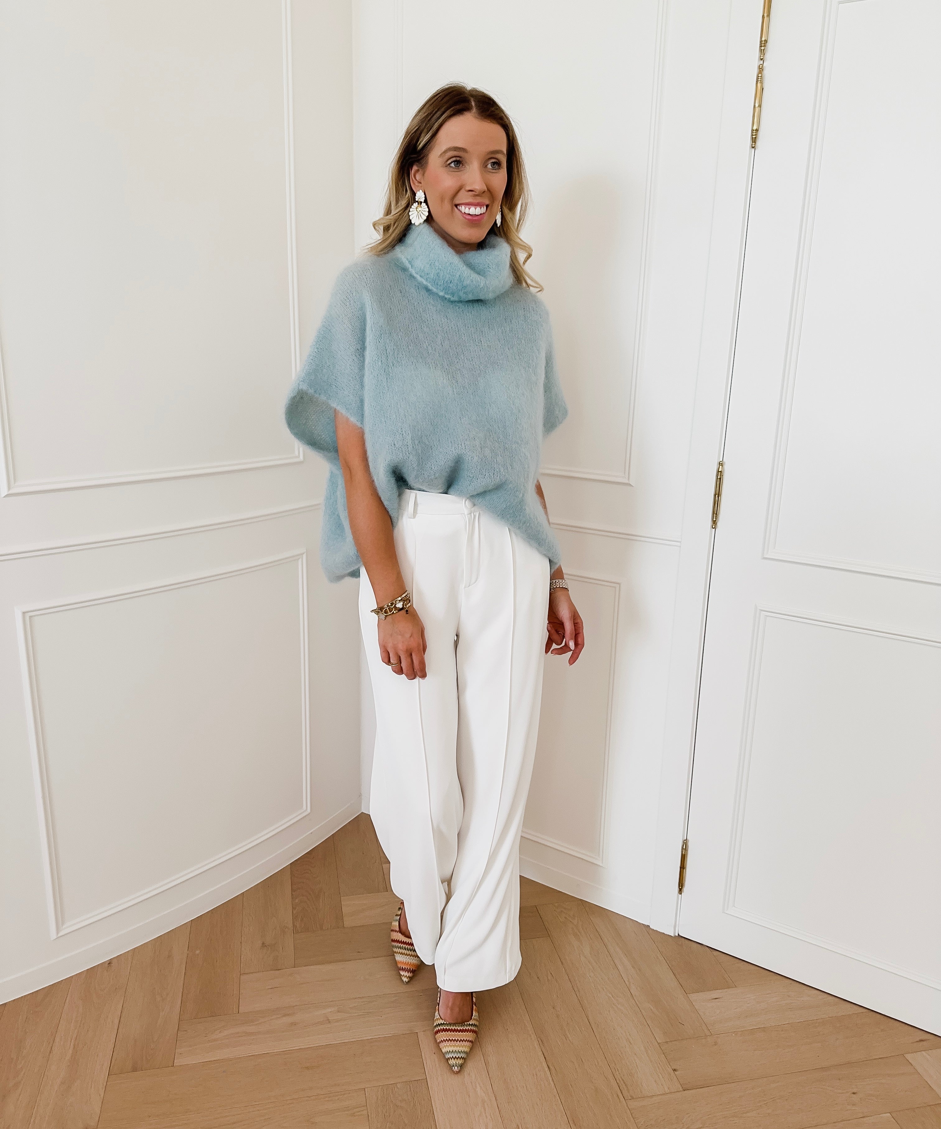 Aqua Blue Cape Sweater