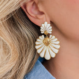 White Tinted Earrings