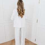 White Alaina Pleated Trouser