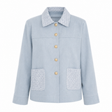 Blue Christel Jeans Tweed Detail Jacket