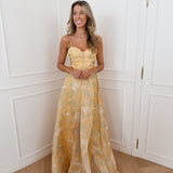 Yellow Filippa Floral Corset Dress