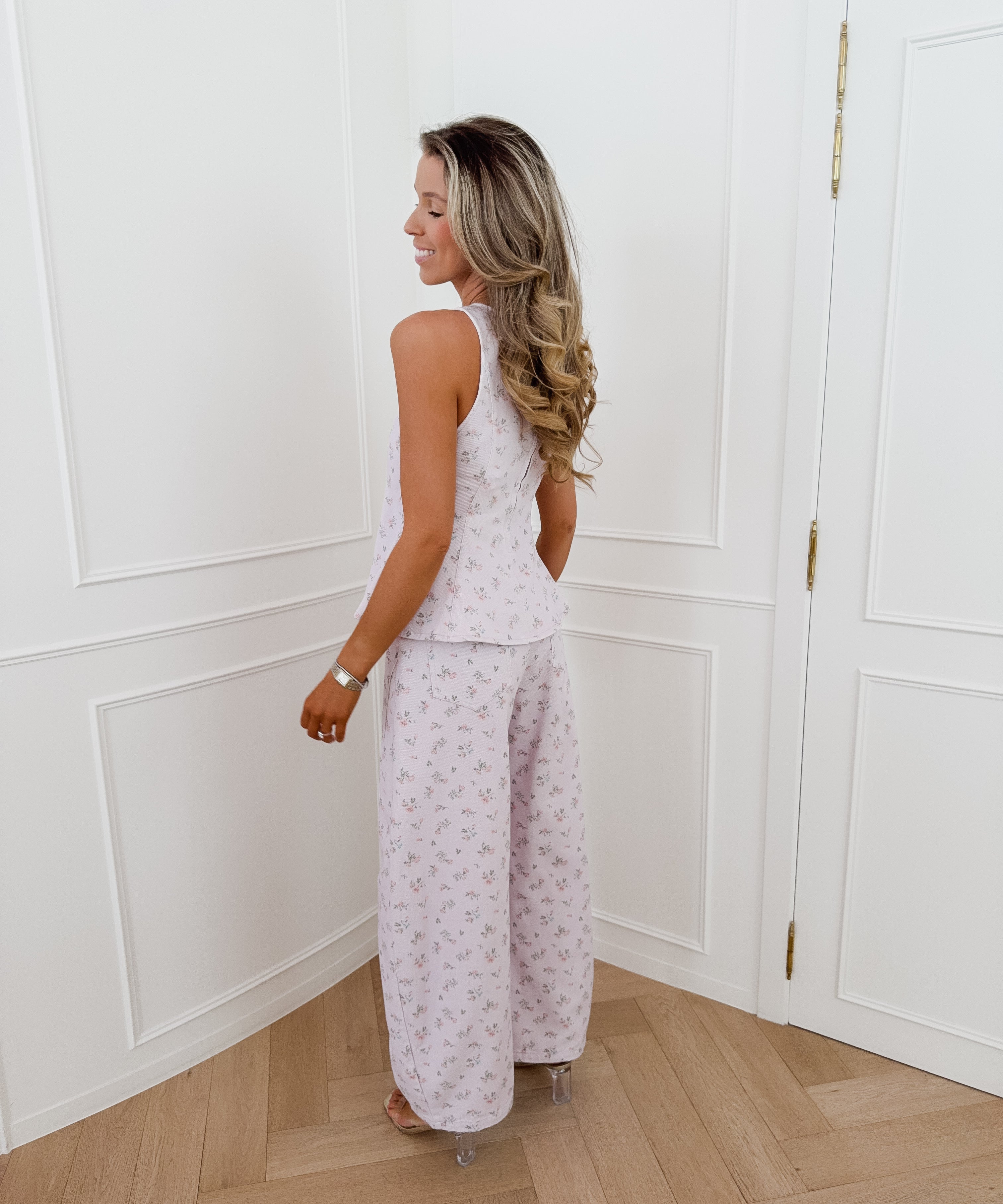 Lila Flower Maité Balloon Jeans