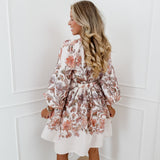 Crème Multicolor Floral Fabienne Dress