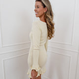 Soft Yellow Ruffle Detail Dress