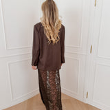 Dark Brown Jenna Lace Skirt