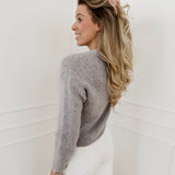 Grey Diamond Button Suzy Gilet