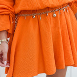Orange Rope Detail Playsuit