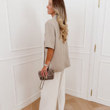 Beige Short Sleeve Julia Blazer