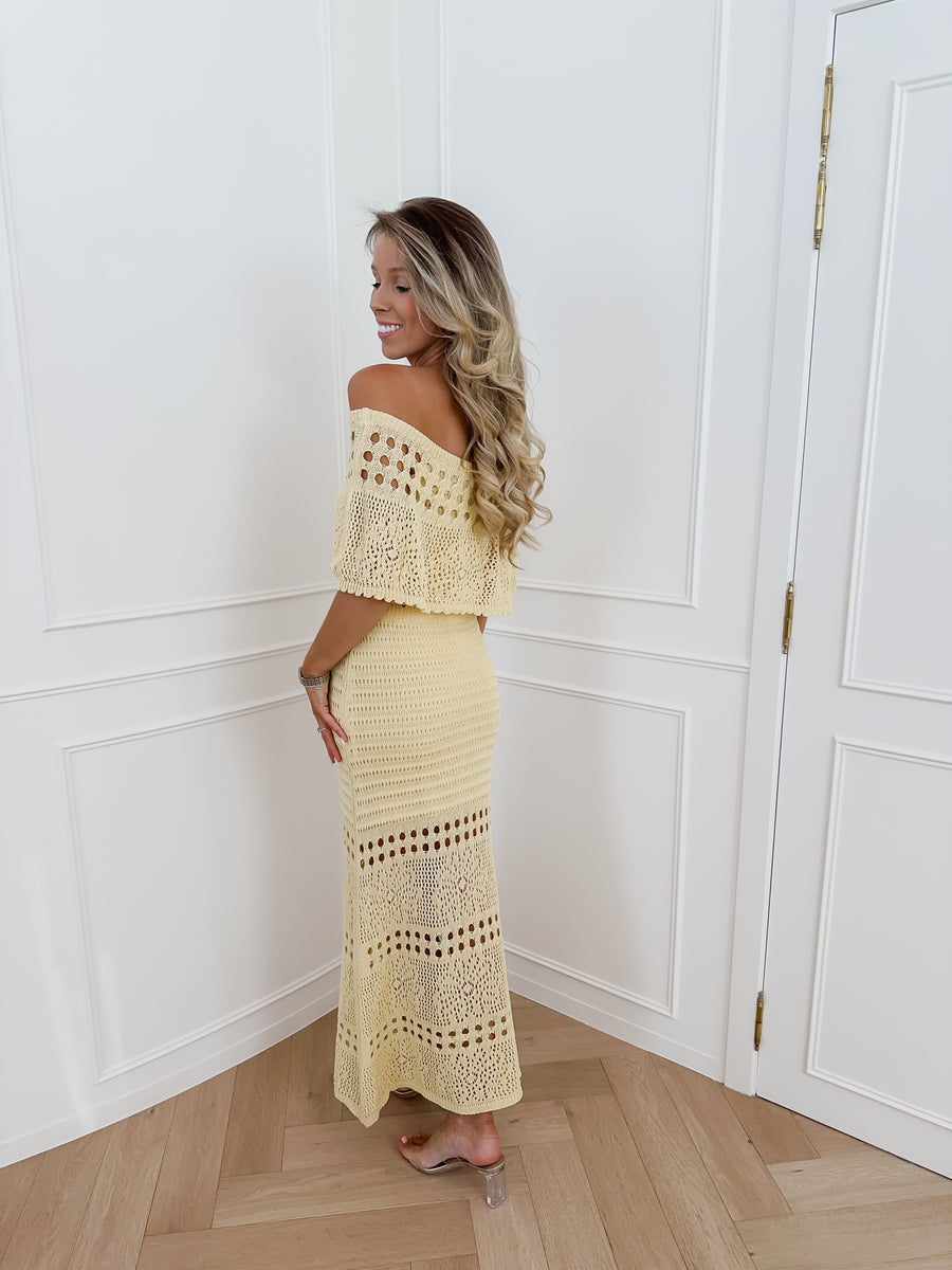 Yellow Crochet Dress