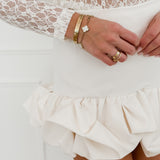 Crème Frill Skirt