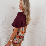 Multicolor Flower Evana Short